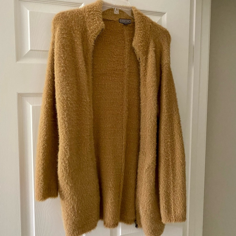 Point Sur for J.Crew Teddy Bear Zip-up Sweater